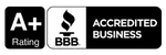 A+ Rating BBB Accredited Business logo